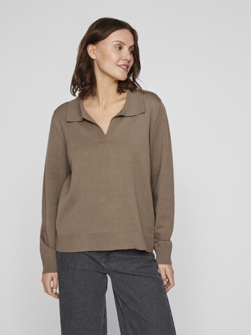 VILA Sweater in Brown: front