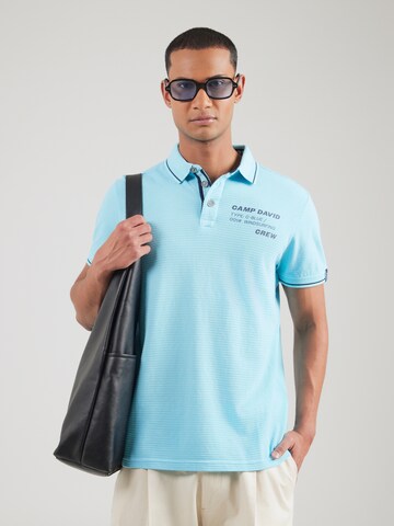 CAMP DAVID - Camiseta en azul: frente