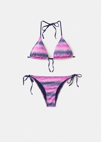 MANGO TEEN Triangle Bikini 'Blurry' in Purple