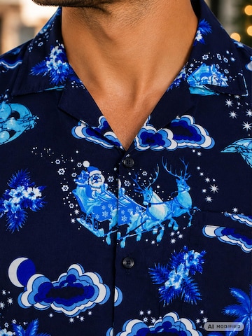 Coupe regular Chemise 'Christmas Island' King Kameha en bleu