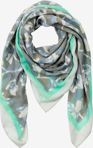 CAMEL ACTIVE Gemusterter Schal aus einer Baumwollmischung in Grau: Vorderseite