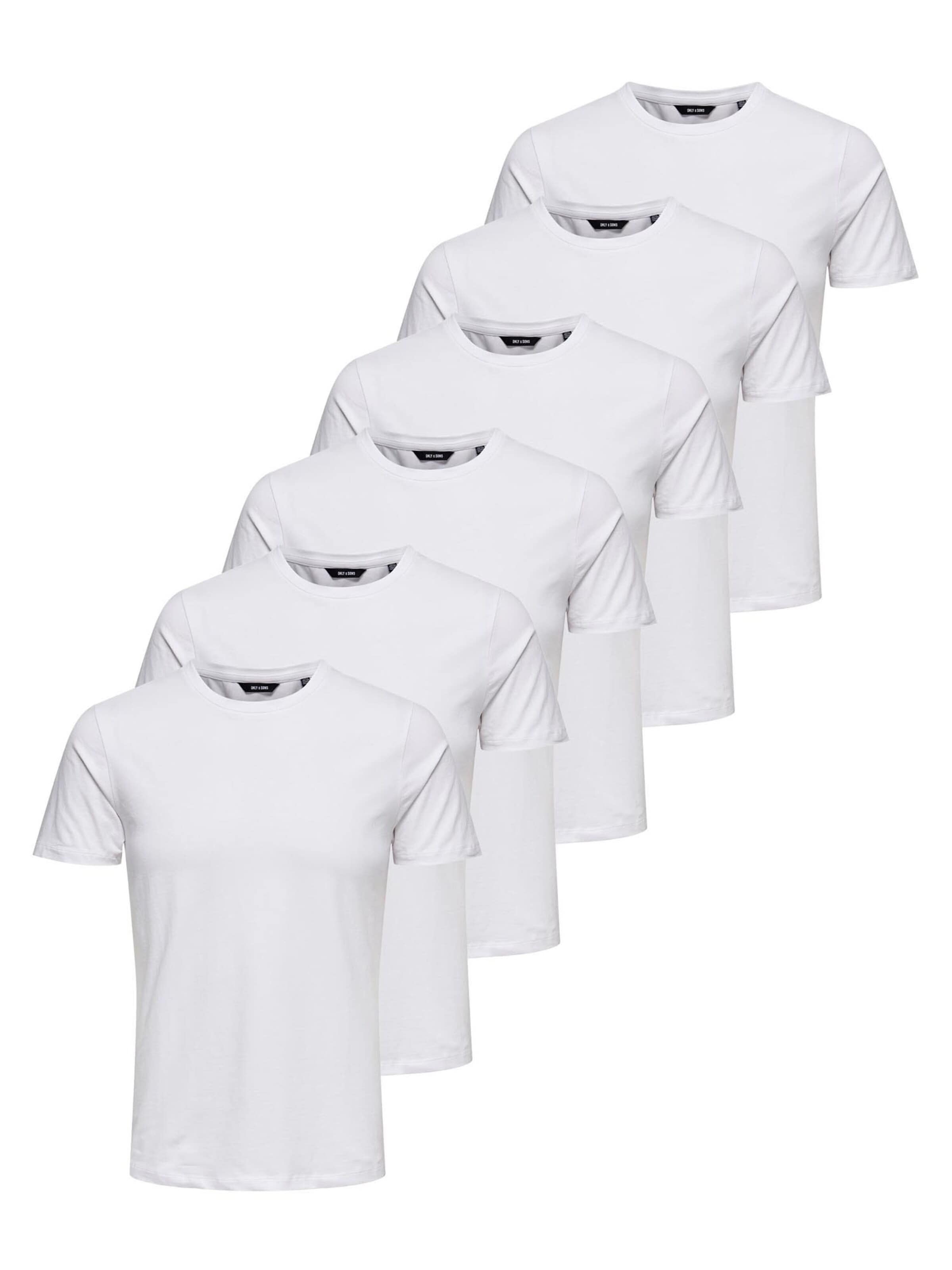 Only & Sons Shirt 'Basic' in White: front