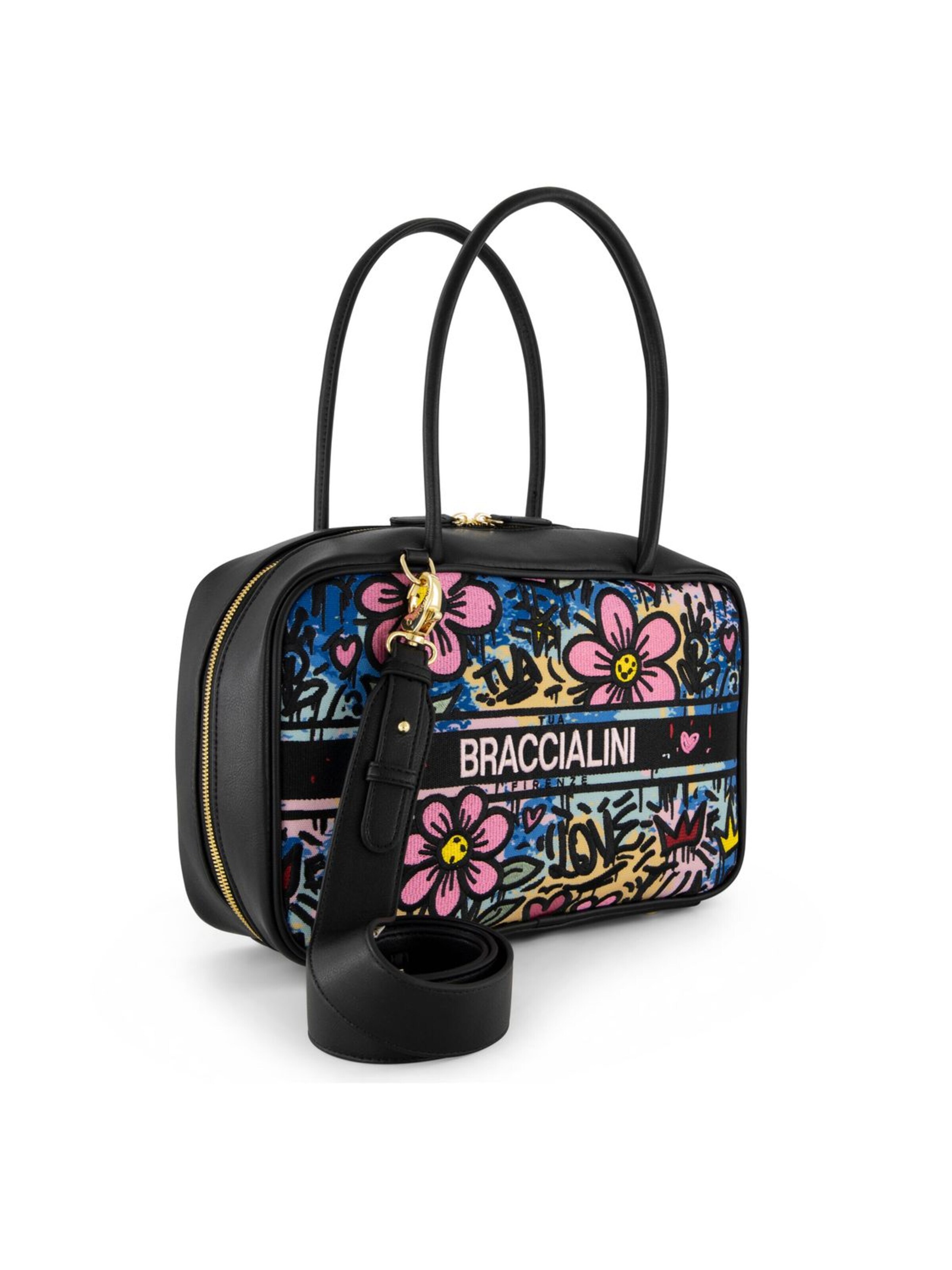 Borsa a mano 'Jacquard' di Braccialini in colori misti
