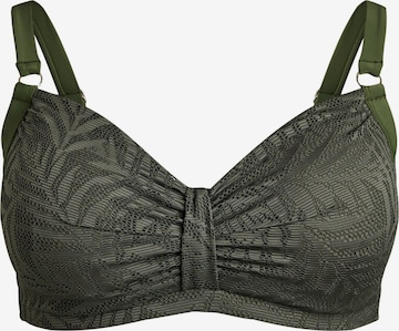Sutien de tricou Sutien costum de baie 'Serina' de la Swim by Zizzi pe verde: față