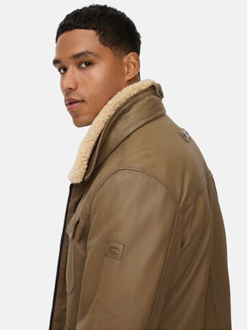 CAMEL ACTIVE Leder Fieldjacke mit Brusttaschen in Braun