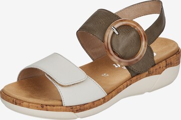 REMONTE Strap Sandals in White: front