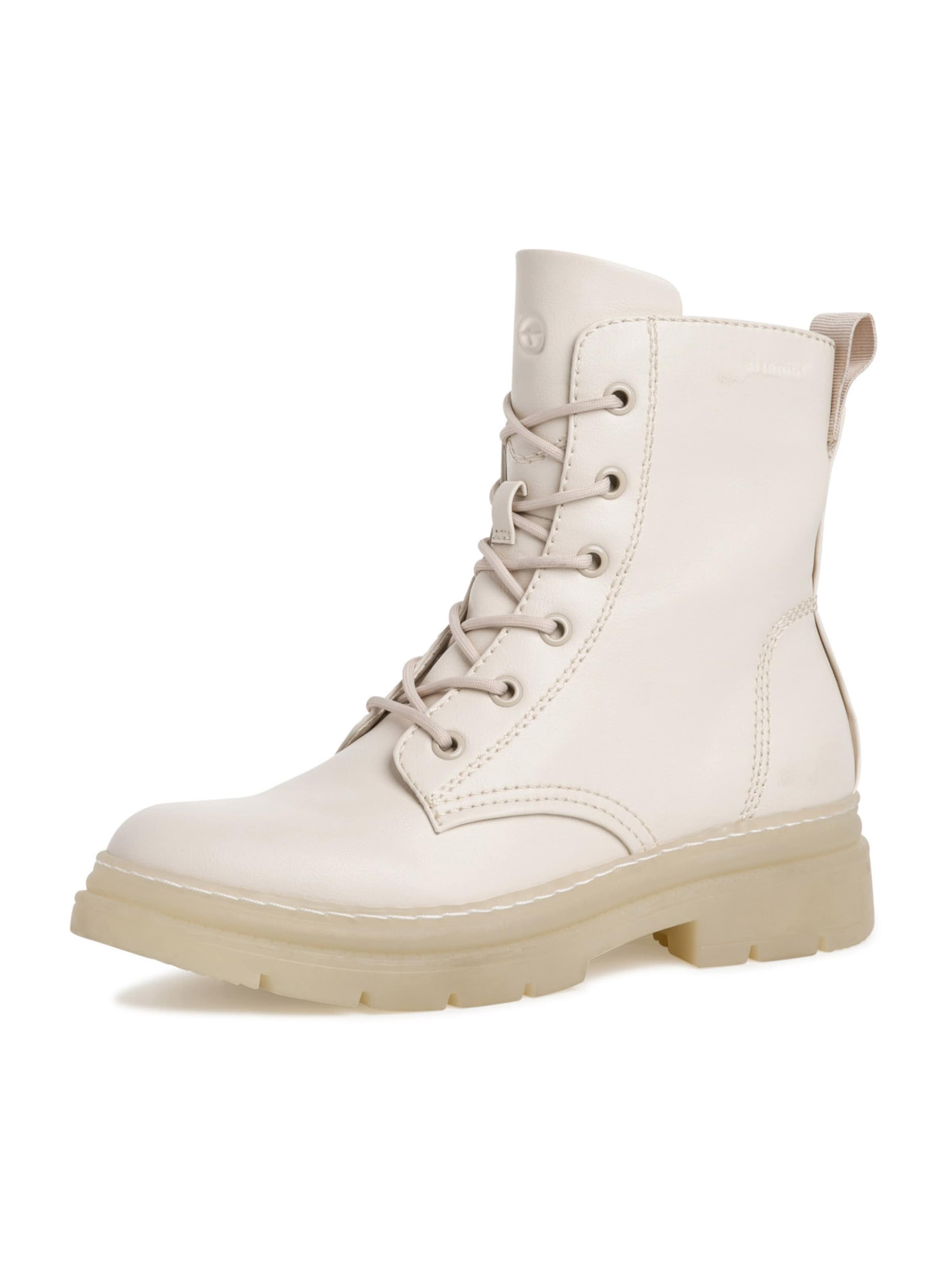 Tamaris Μποτάκι με κορδόνια σε μπεζ: μπροστά