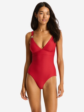SEA LEVEL - Triángulo Traje de baño 'Luminara' en rojo: frente