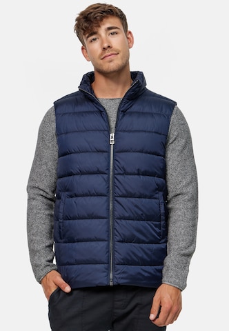 INDICODE JEANS Bodywarmer 'Gibbon' in Blauw: voorkant