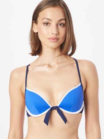 ESPRIT T-shirt Bikinitop 'MONA BEACH' in Blauw: voorkant