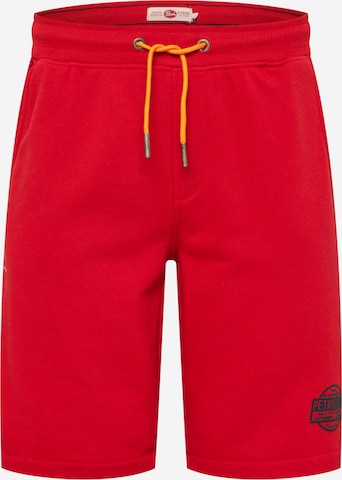 Petrol Industries Trousers in Red: front