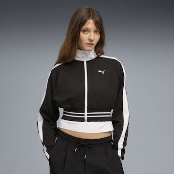 PUMA Trainingsjacke 'T7' in Schwarz: Vorderseite