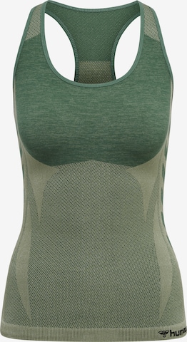 Hummel Sporttop in Groen: voorkant