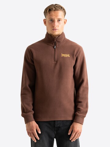 LONSDALE Trui 'Lostock' in Bruin: voorkant