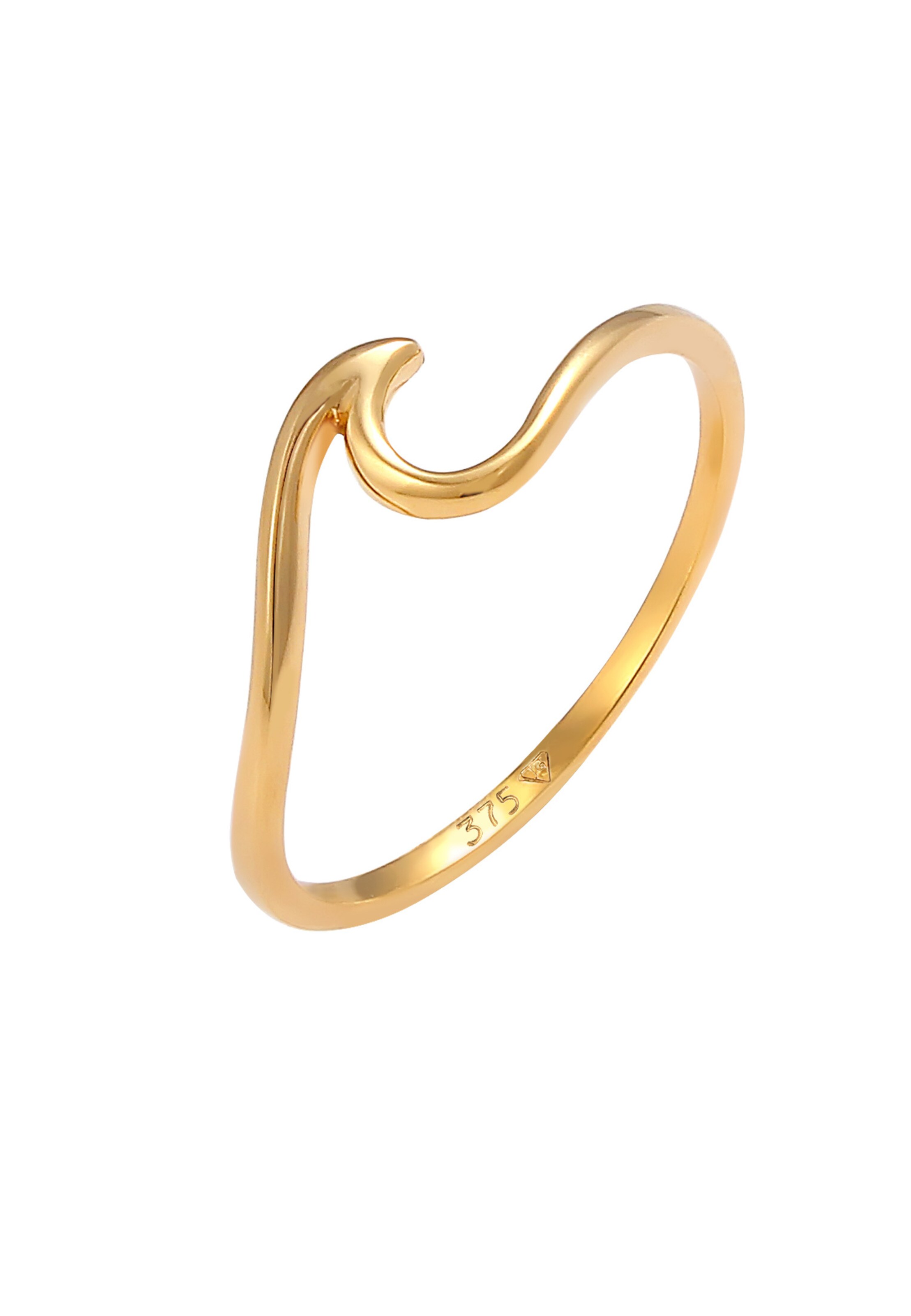 ELLI PREMIUM Ring 'Wellen' in Gold: front