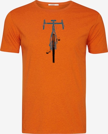 GREENBOMB Shirt 'Bike Front Stamp' in Oranje: voorkant