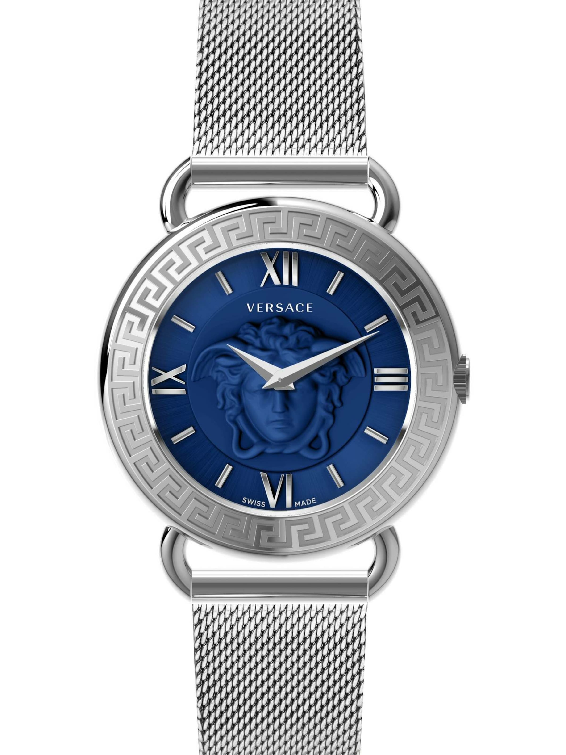 VERSACE Analoog horloge 'Medusa' in Blauw