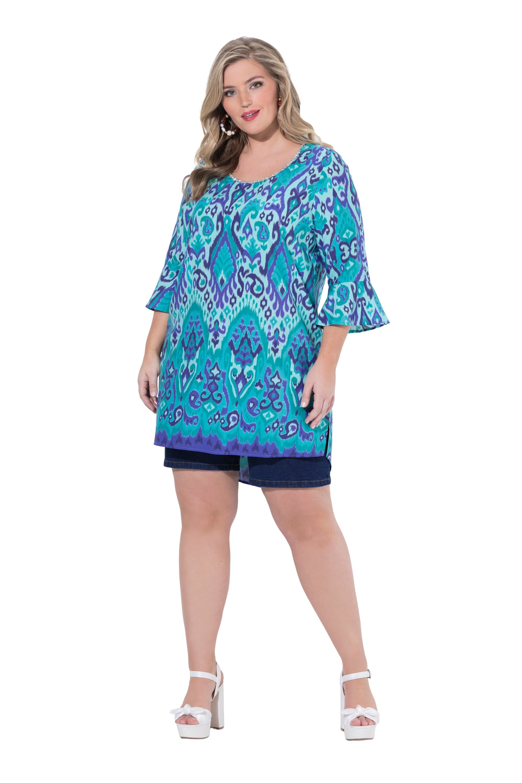 MIAMODA Tunic in Blue: front