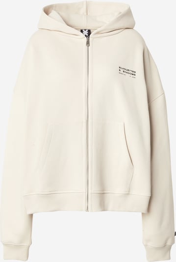 Karo Kauer Sweatjacke in creme / schwarz, Produktansicht