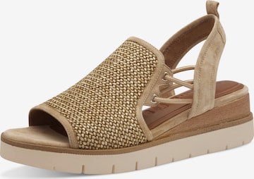 Sandales Tamaris en marron : devant