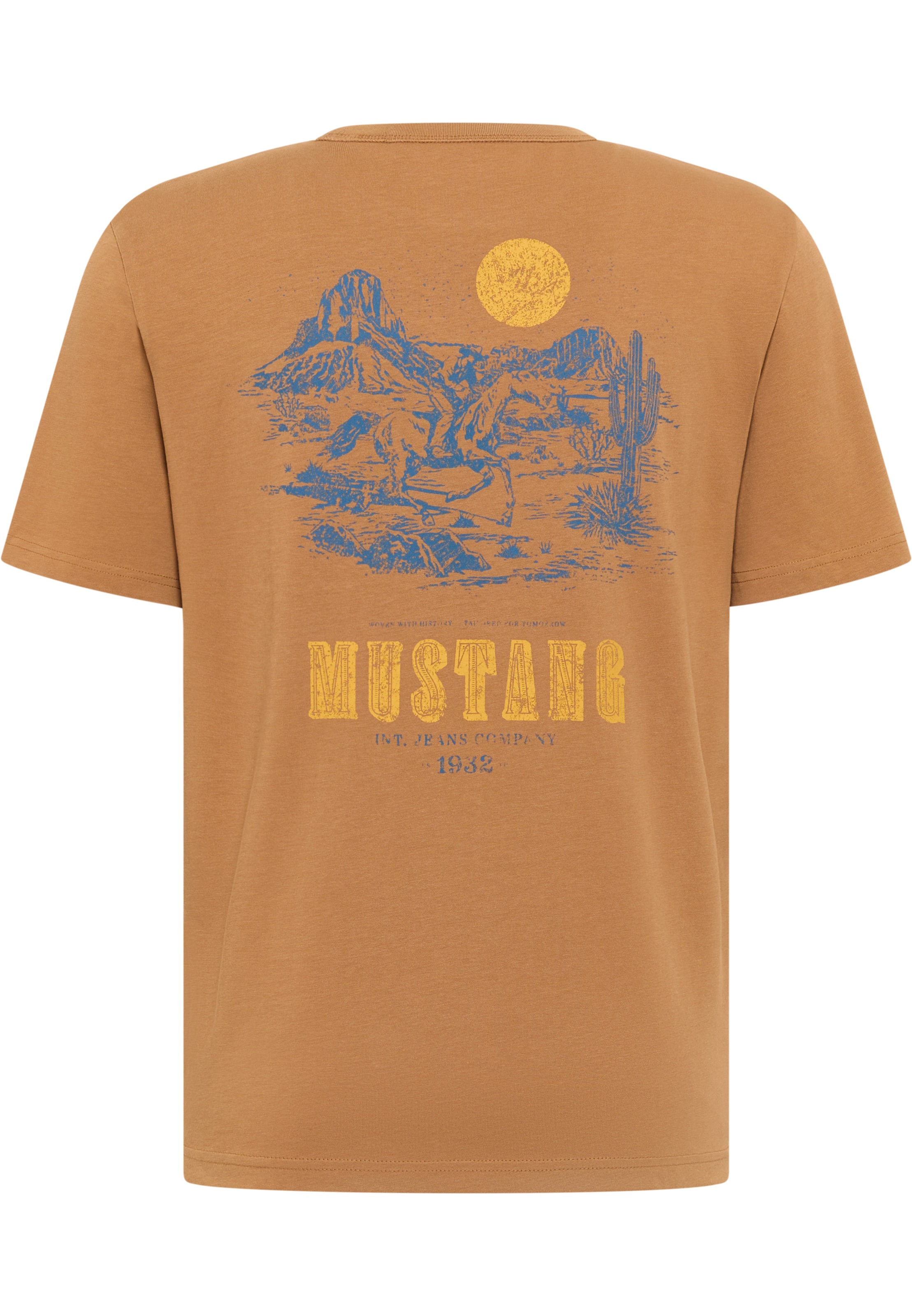 MUSTANG T-Shirt 'Style Austin' in Braun