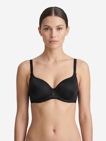 DACAPO T-shirt Bra 'Rhythm' in Black: front