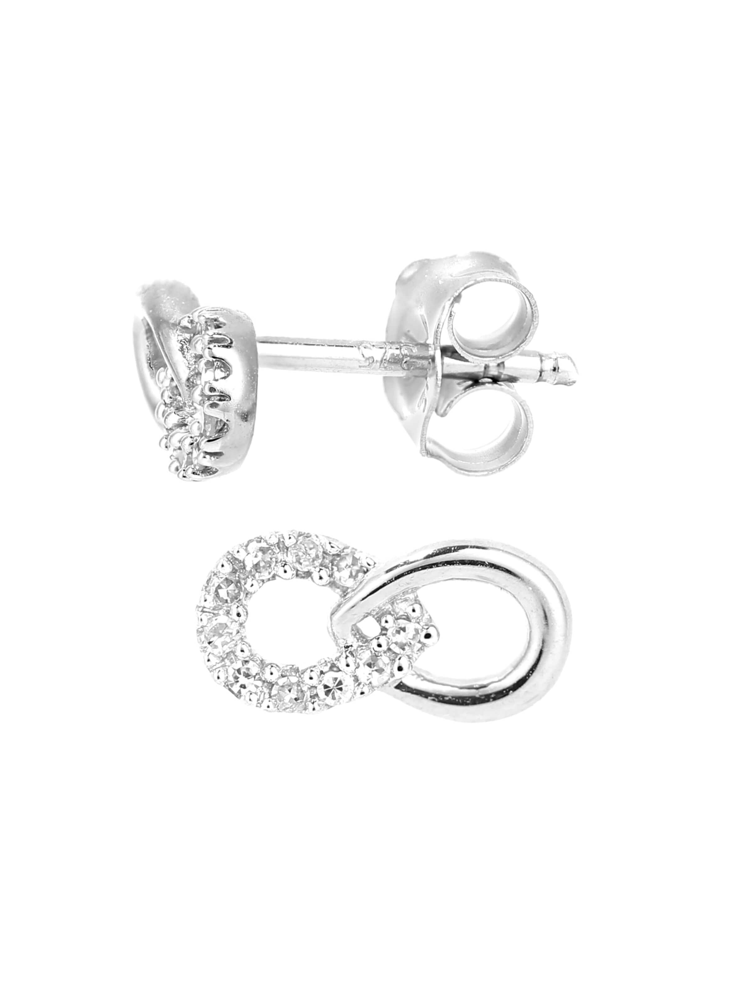 DIAMANT LETERNEL Earrings 'Ohrringe aus 375 Weißgold mit Diamant' in Gold