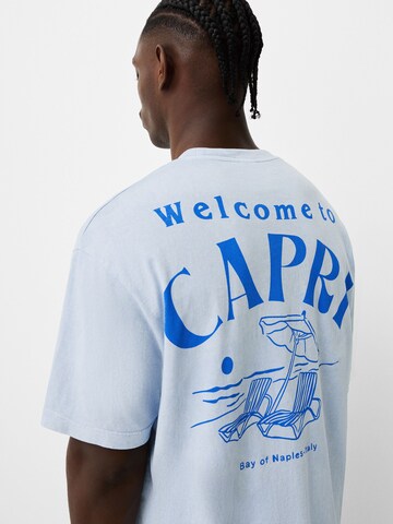 T-Shirt Bershka en bleu