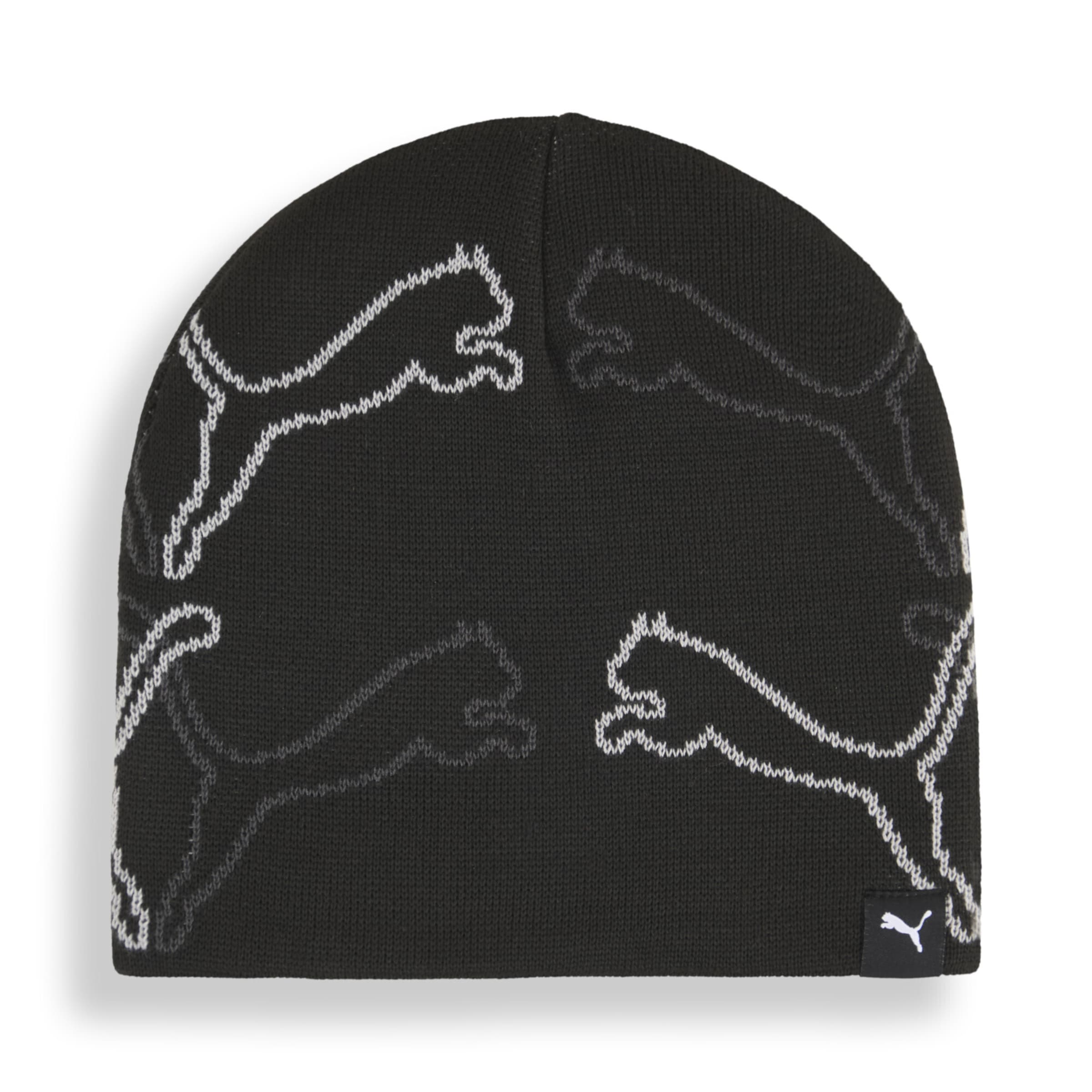 PUMA Beanie 'Cat Graphic' in Black: front