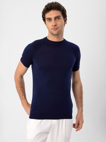 T-Shirt Antioch en bleu : devant