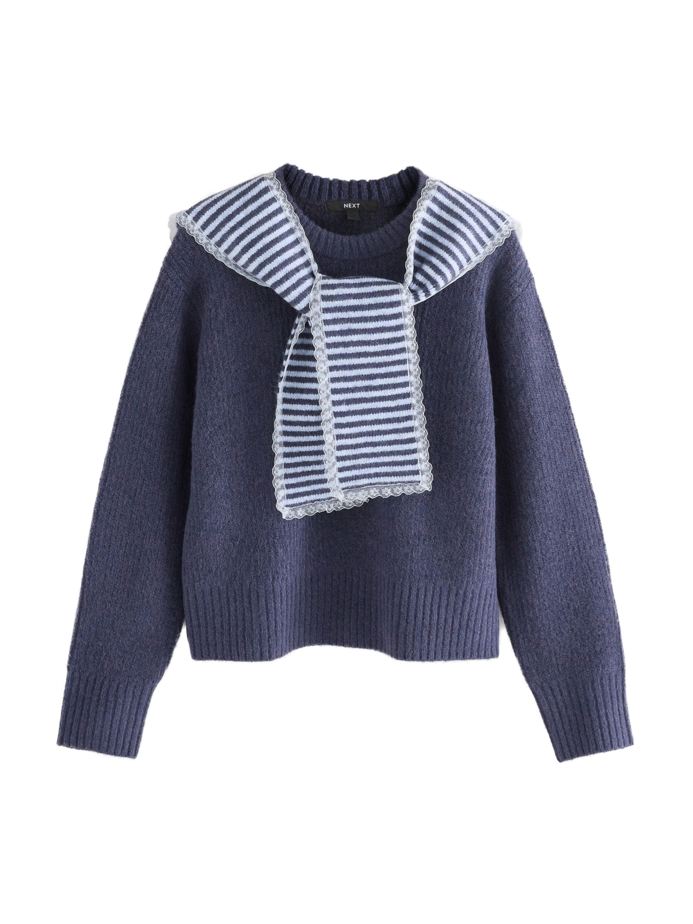 Next Pulóver - kék: elől