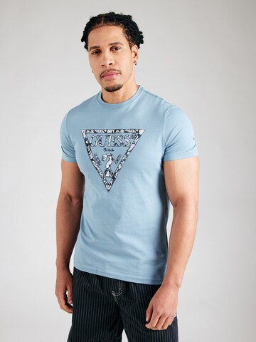Maglietta di GUESS in blu: frontale