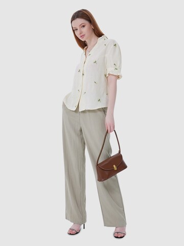 LapaPlus - Pierna ancha Pantalón en verde