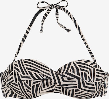mišri LASCANA Bandeau Bikinio viršutinė dalis: priekis