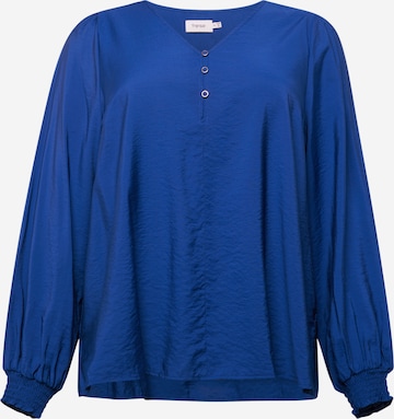 Fransa Curve Blouse 'NITA' in Blue: front
