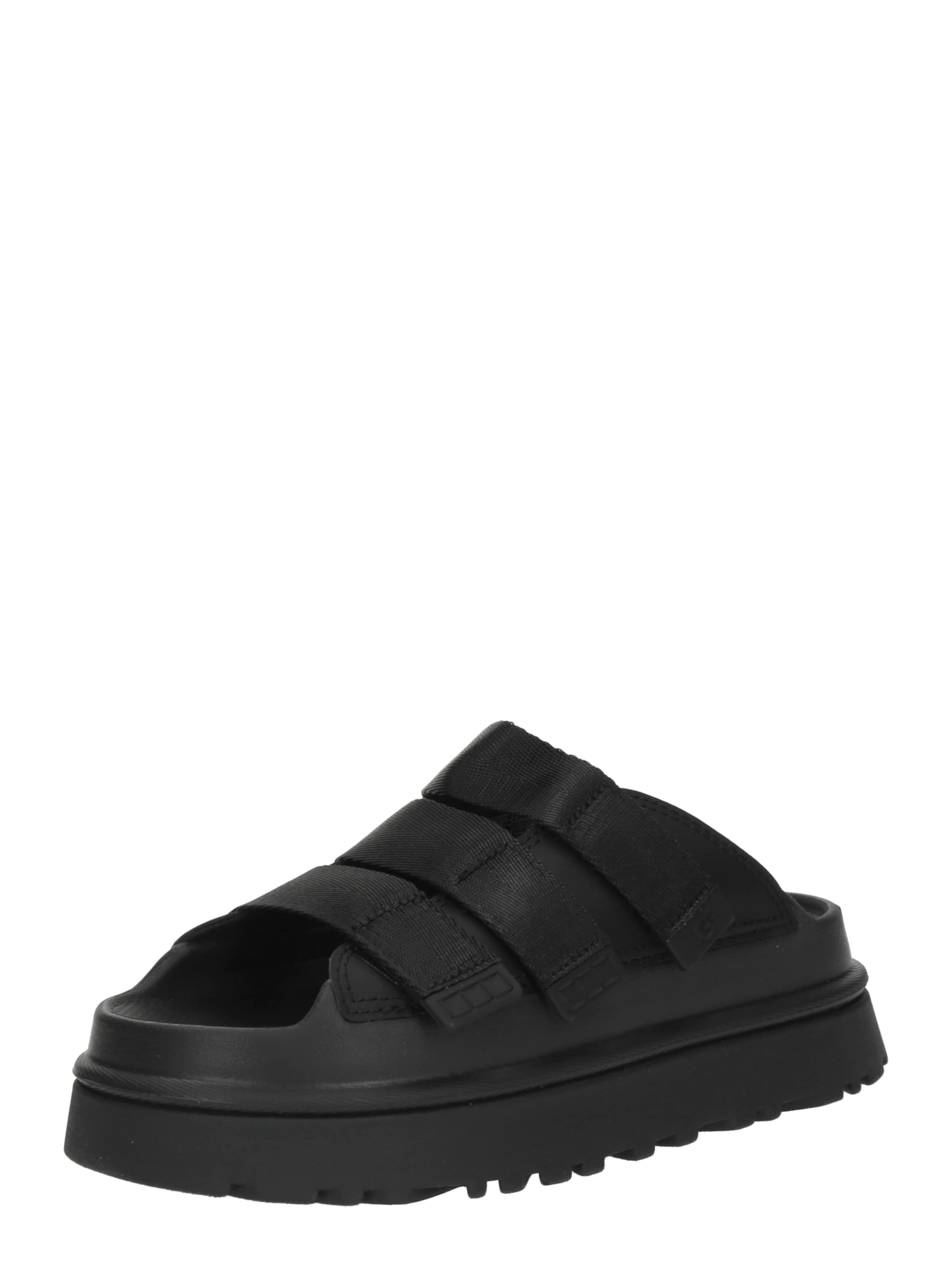 UGG Mules 'GoldenGlow Slide' in Black: front