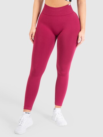 Smilodox Skinny Leggings 'Slayton Scrunch' in Red: front