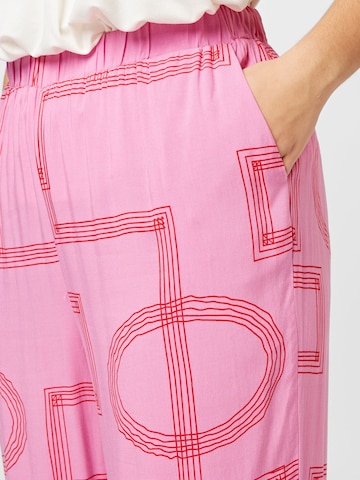 ONLY Carmakoma Loose fit Trousers 'Des Allie' in Pink