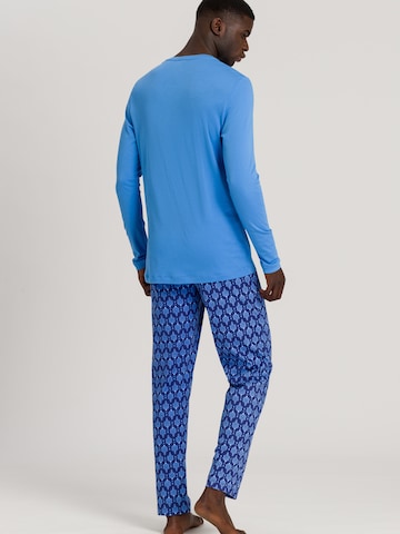 Hanro Pyjama 'Night & Day' in Blau