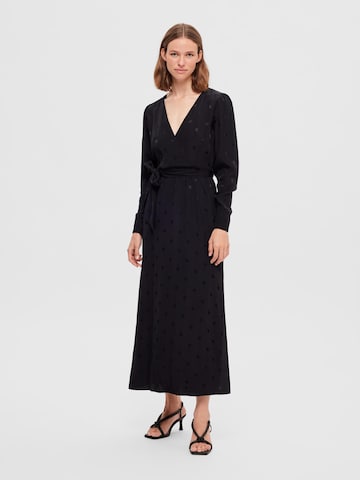 Robe 'Ludwika' SELECTED FEMME en noir : devant