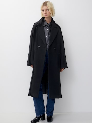 Pull&Bear Between-Seasons Coat in Black: front