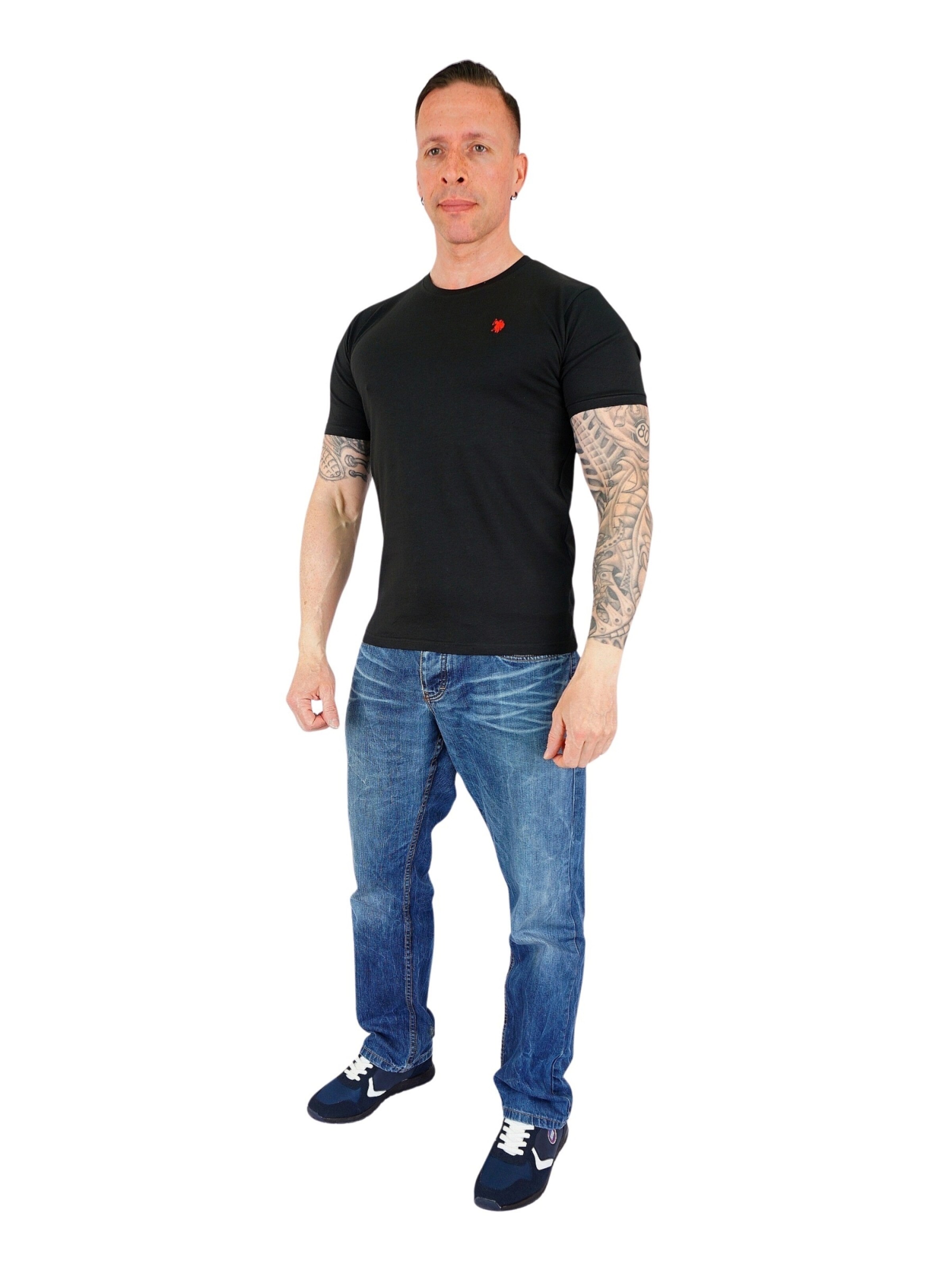 T-Shirt U.S. POLO ASSN. en noir : devant