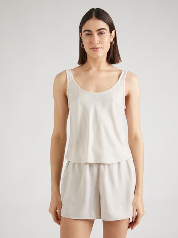 Chemise de nuit Abercrombie & Fitch en beige : devant