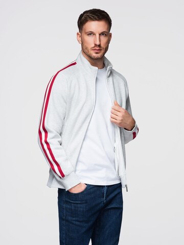 Ombre - Sudadera con cremallera en gris