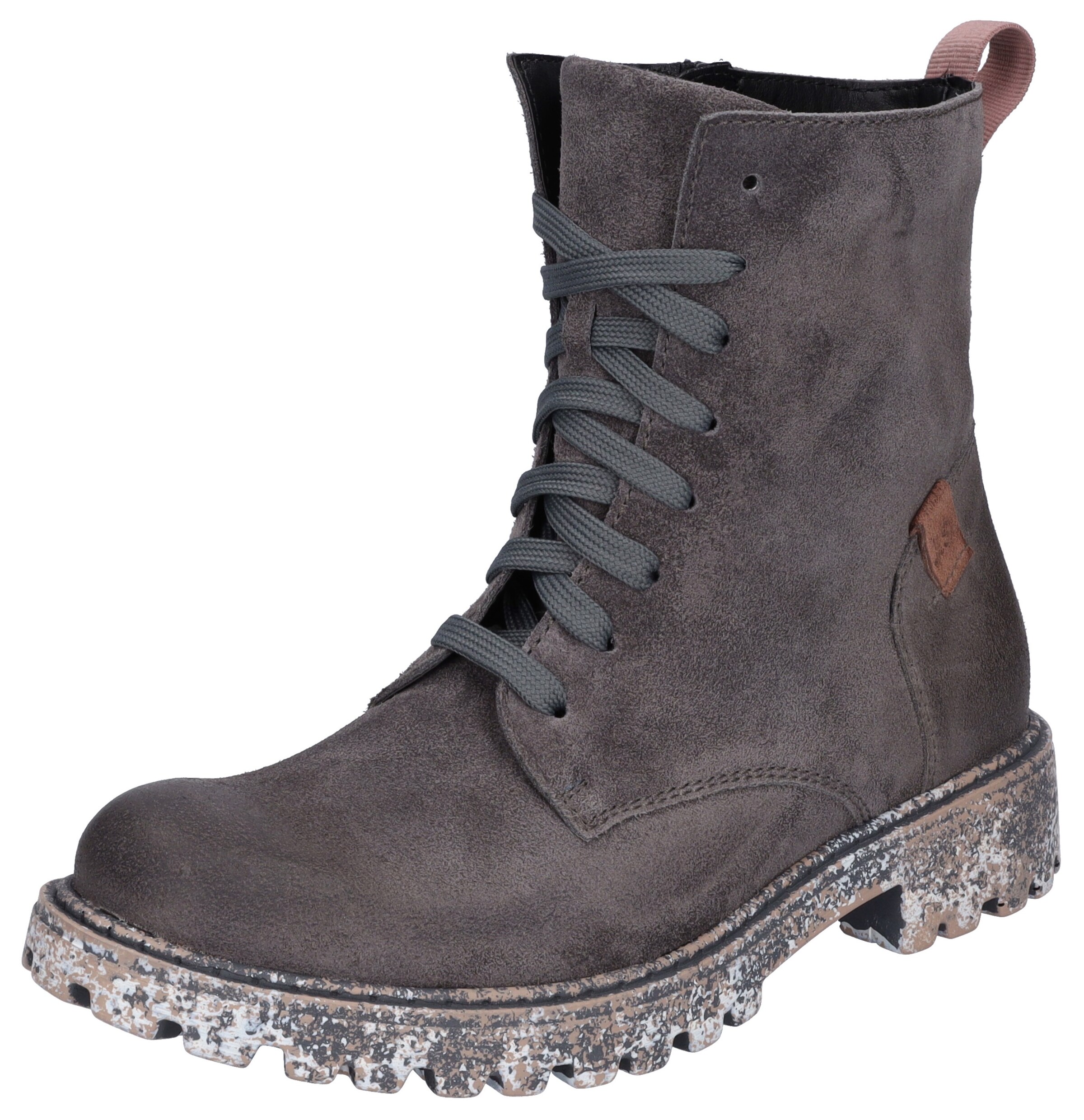 JOSEF SEIBEL Lace-up bootie 'Marta' in Grey: front