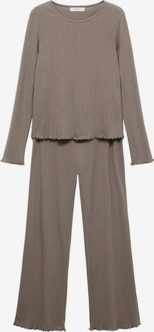 MANGO Pyjama 'Mana' in Braun: Vorderseite