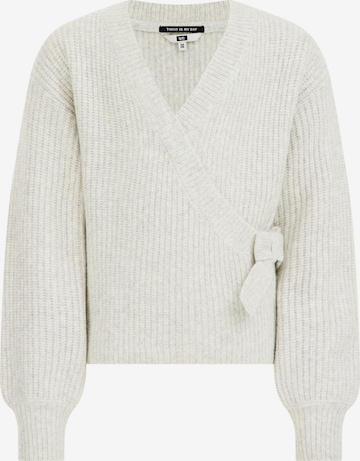 WE Fashion Knit cardigan in Grey: front