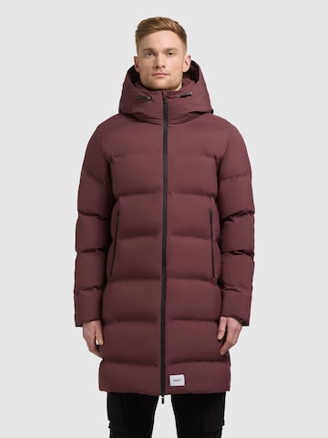 Manteau d’hiver 'CAIUS3' khujo en rouge : devant