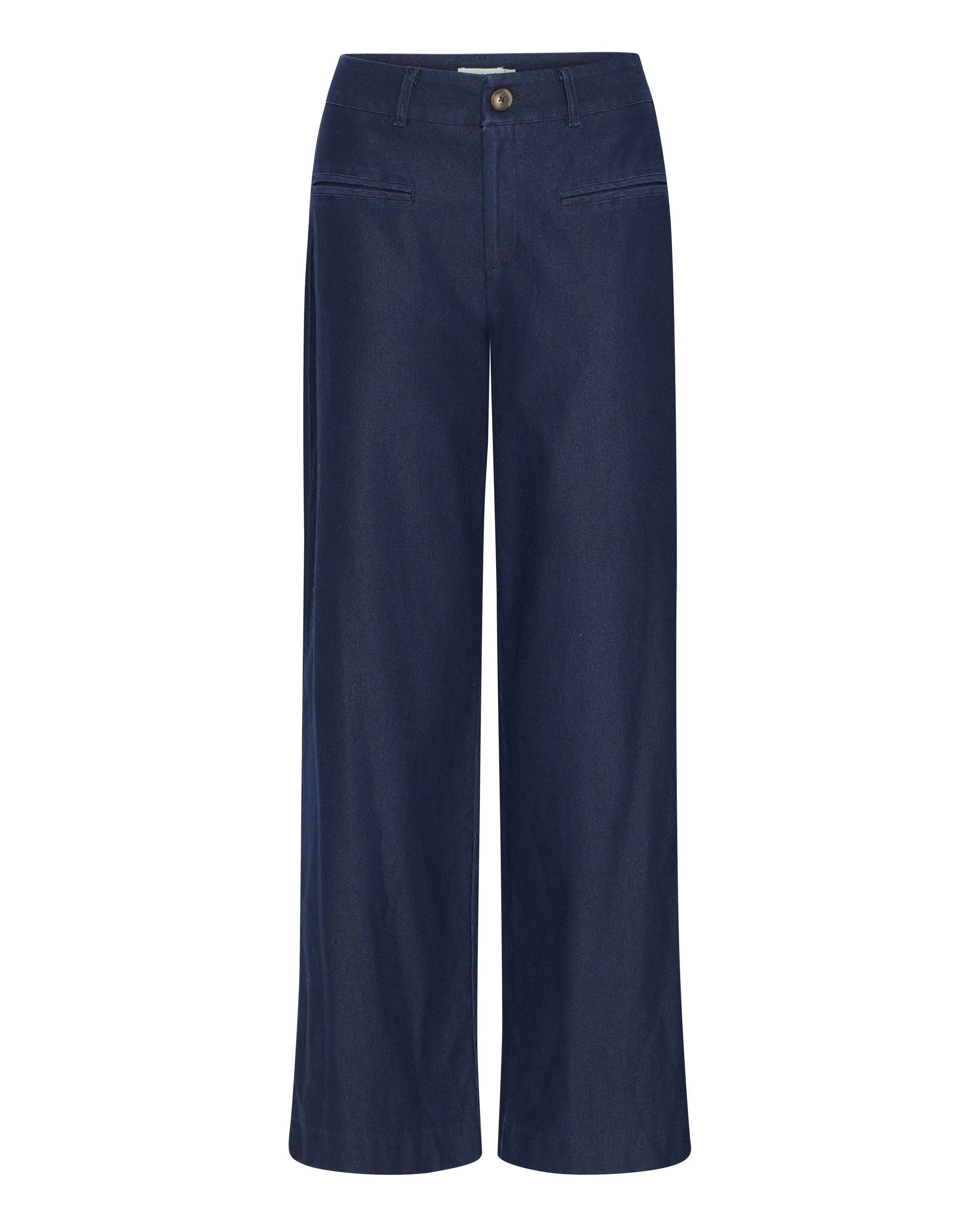 ICHI Wide leg Broek 'IHKATE ' in Blauw: voorkant