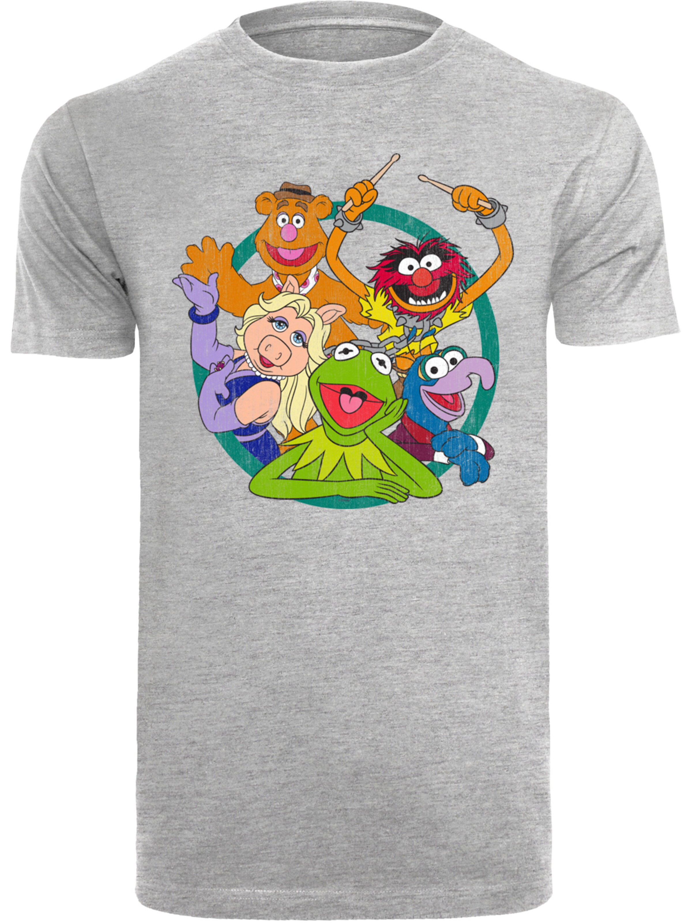 T-Shirt 'Disney The Muppets Group Circle' F4NT4STIC en gris : devant